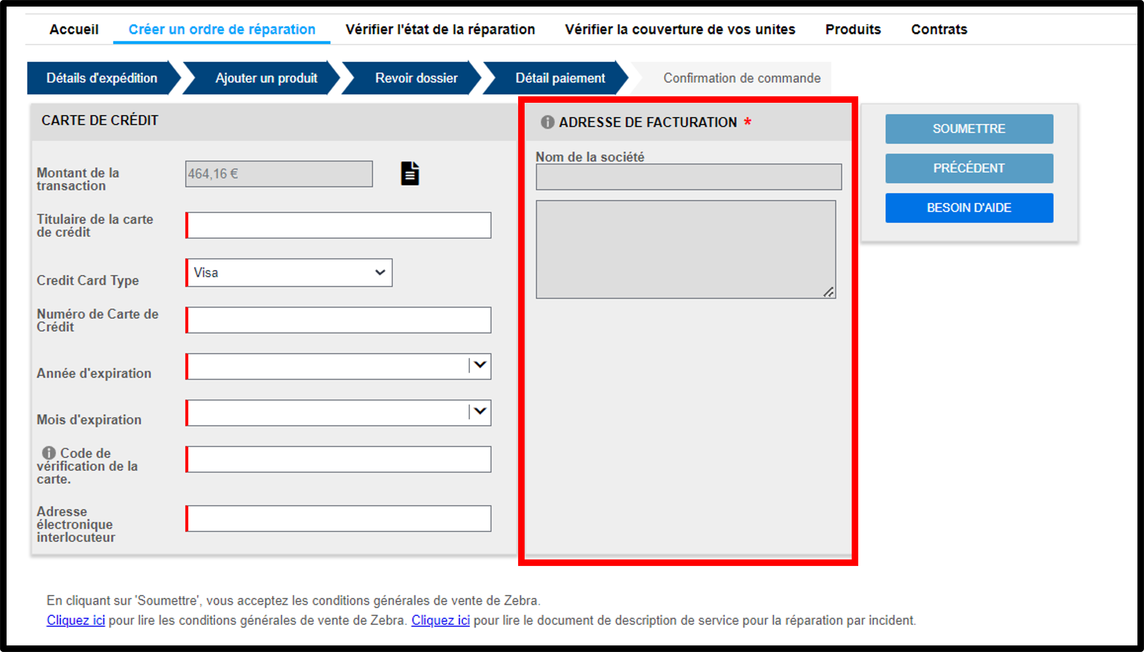 Gestion d'un devis Capture d'écran 13