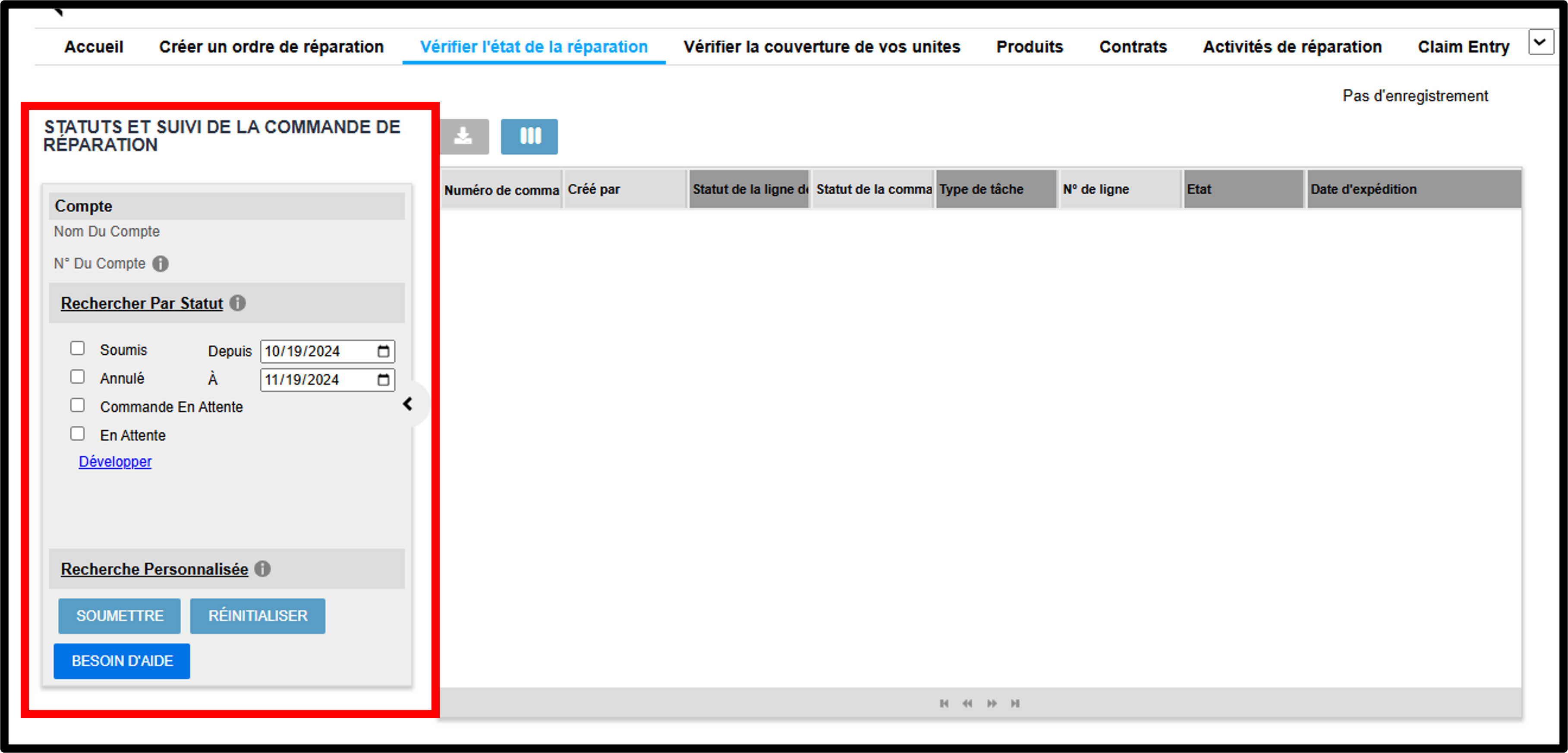 Gestion d'un devis Capture d'écran 2