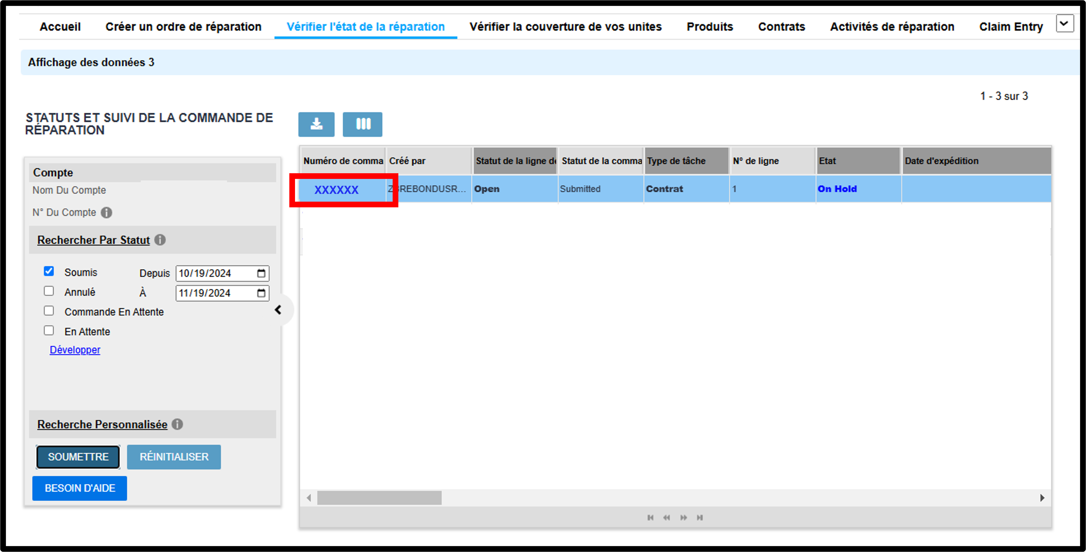Gestion d'un devis Capture d'écran 3