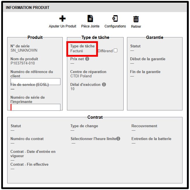 Capture d'écran de la demande de garantie d'imprimante 8