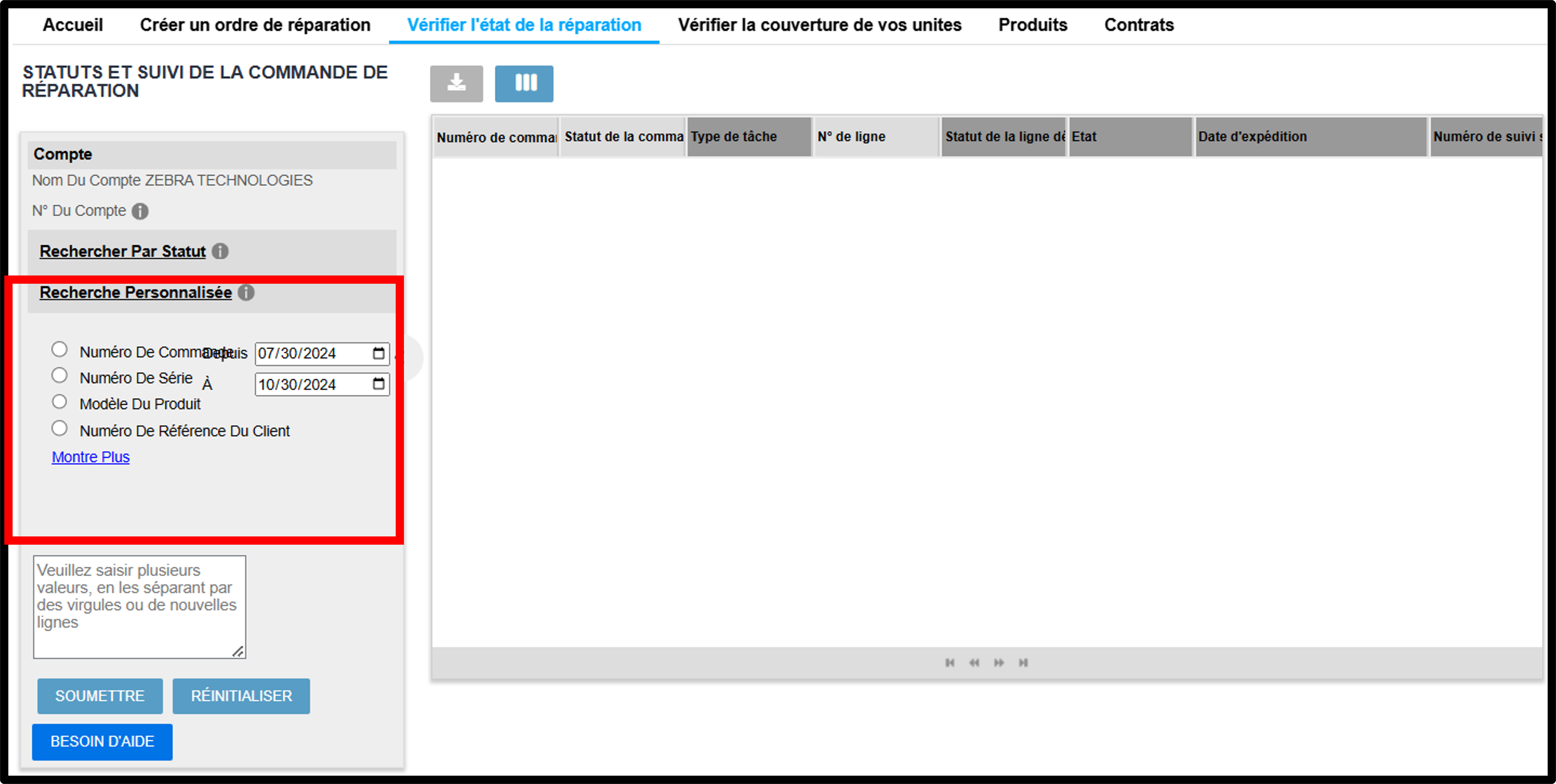 Voir la capture d'écran des détails de la réparation 3