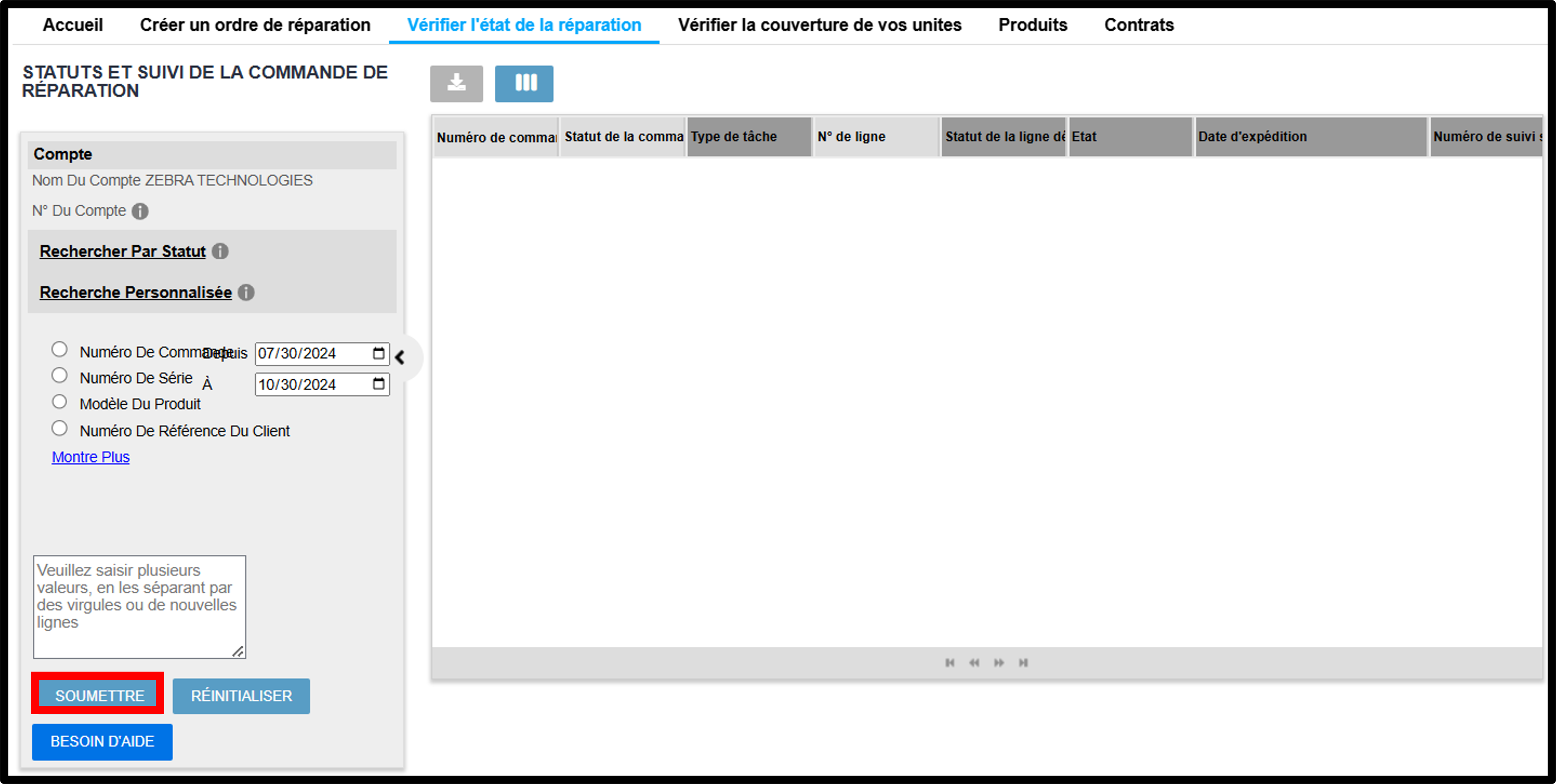 Voir la capture d'écran des détails de la réparation 4