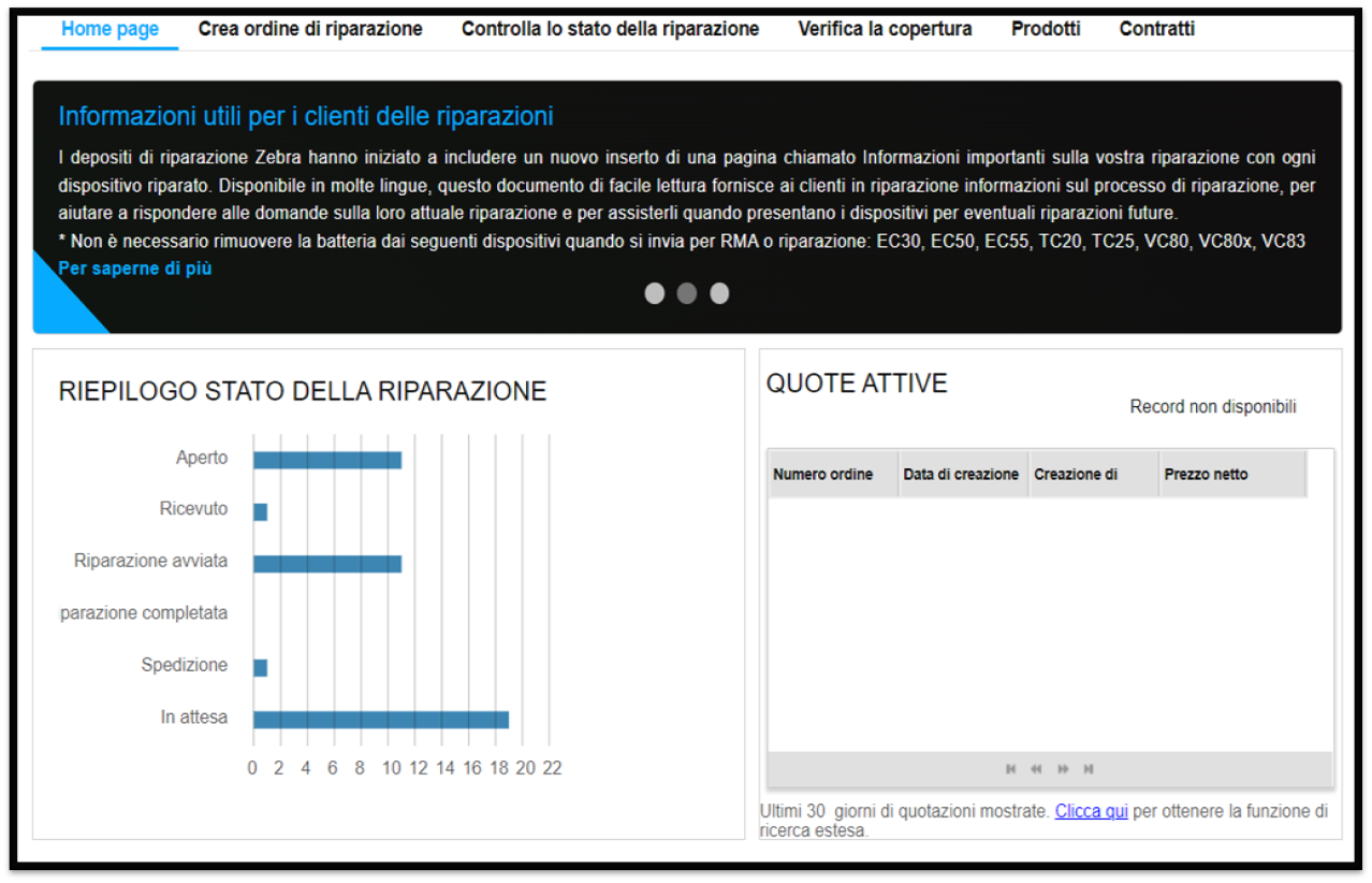 Introduzione al portale di riparazione Screenshot 1