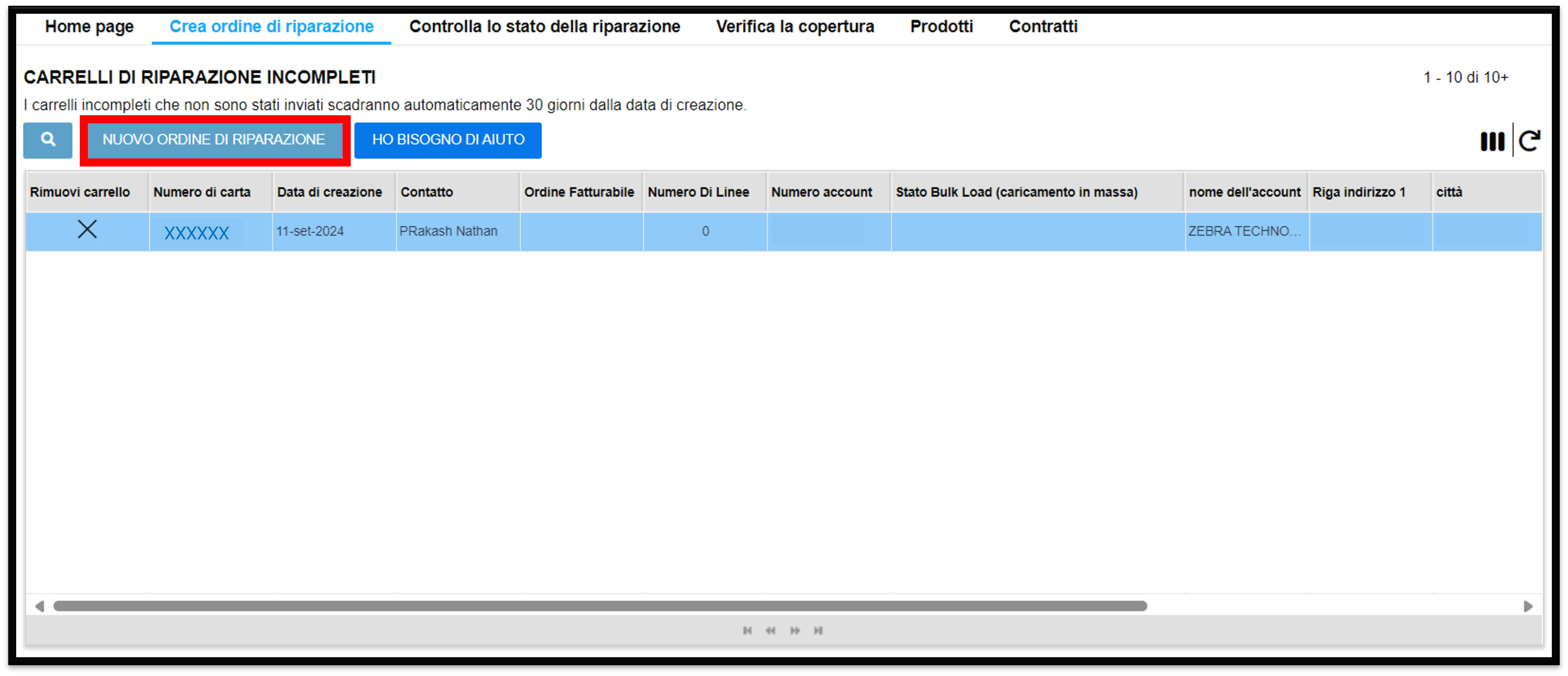 Introduzione al portale di riparazione Screenshot 5