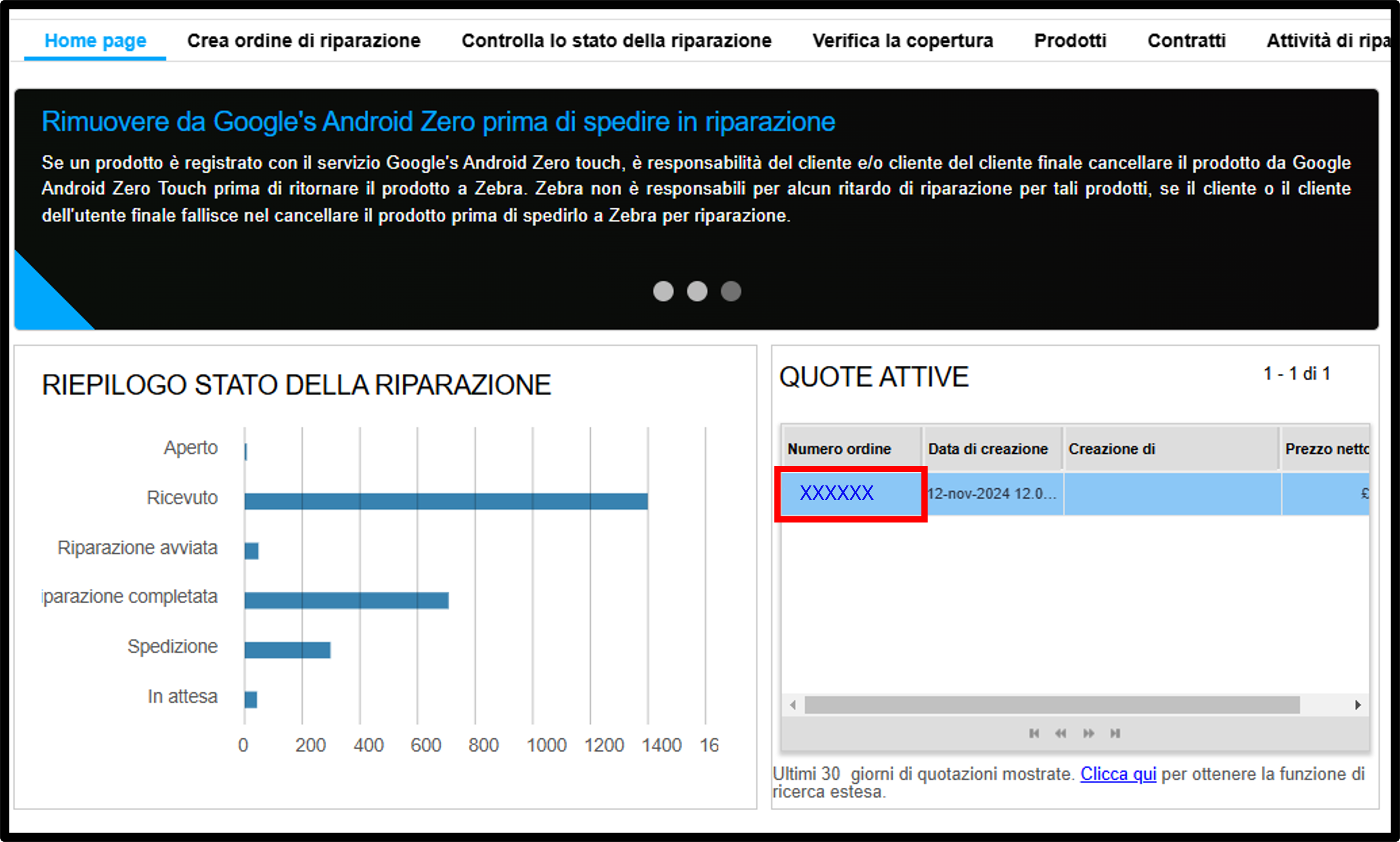 Gestire un'offerta Screenshot 1