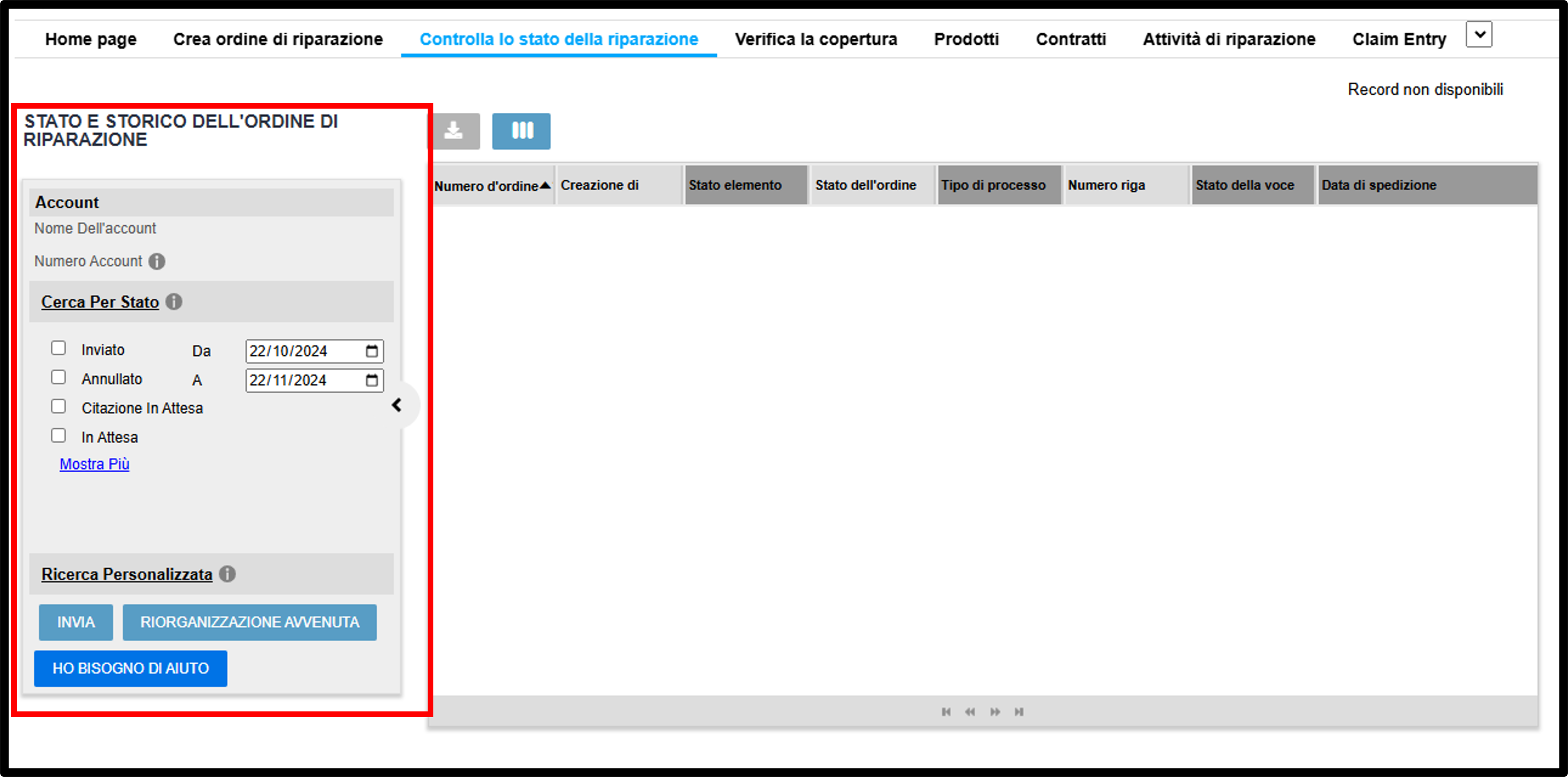 Gestire un'offerta Screenshot 2