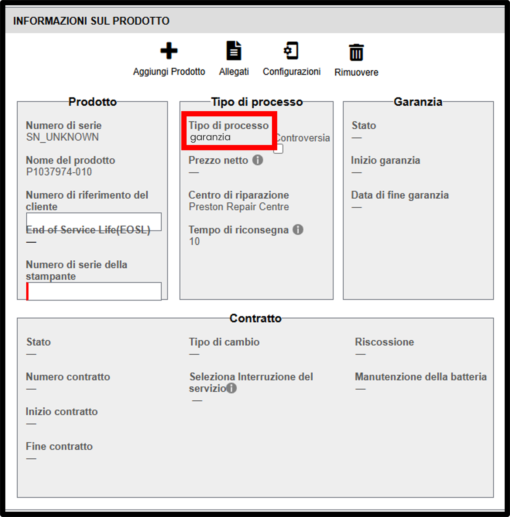 Richiesta di garanzia per stampante Screenshot 4