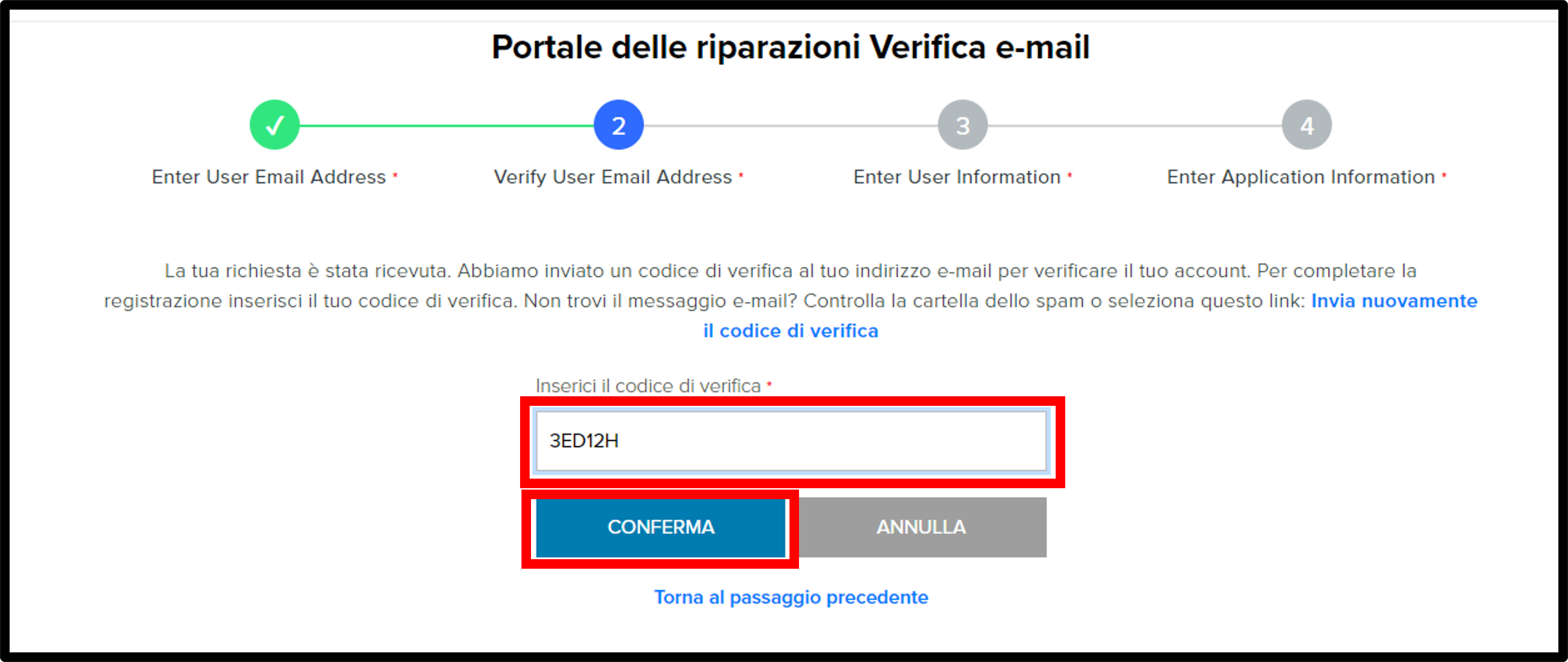 Registrazione per i clienti Screenshot 4