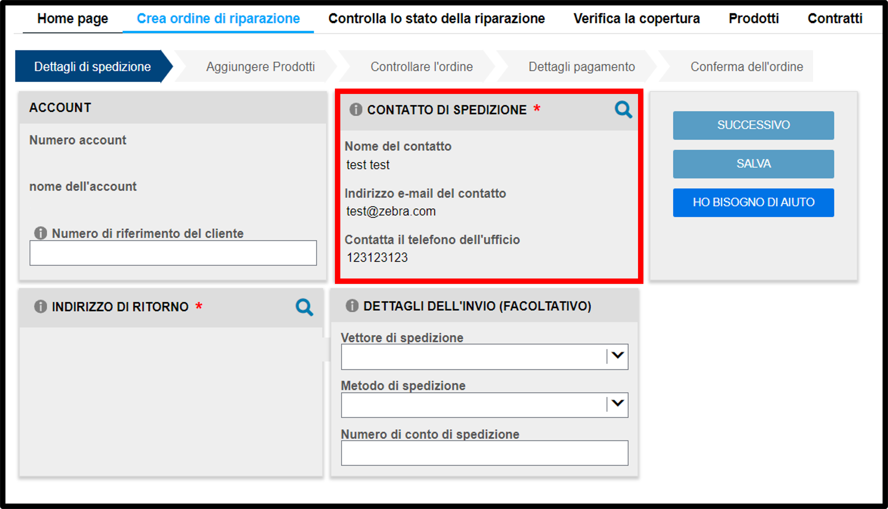 Inviare una schermata di riparazione 4