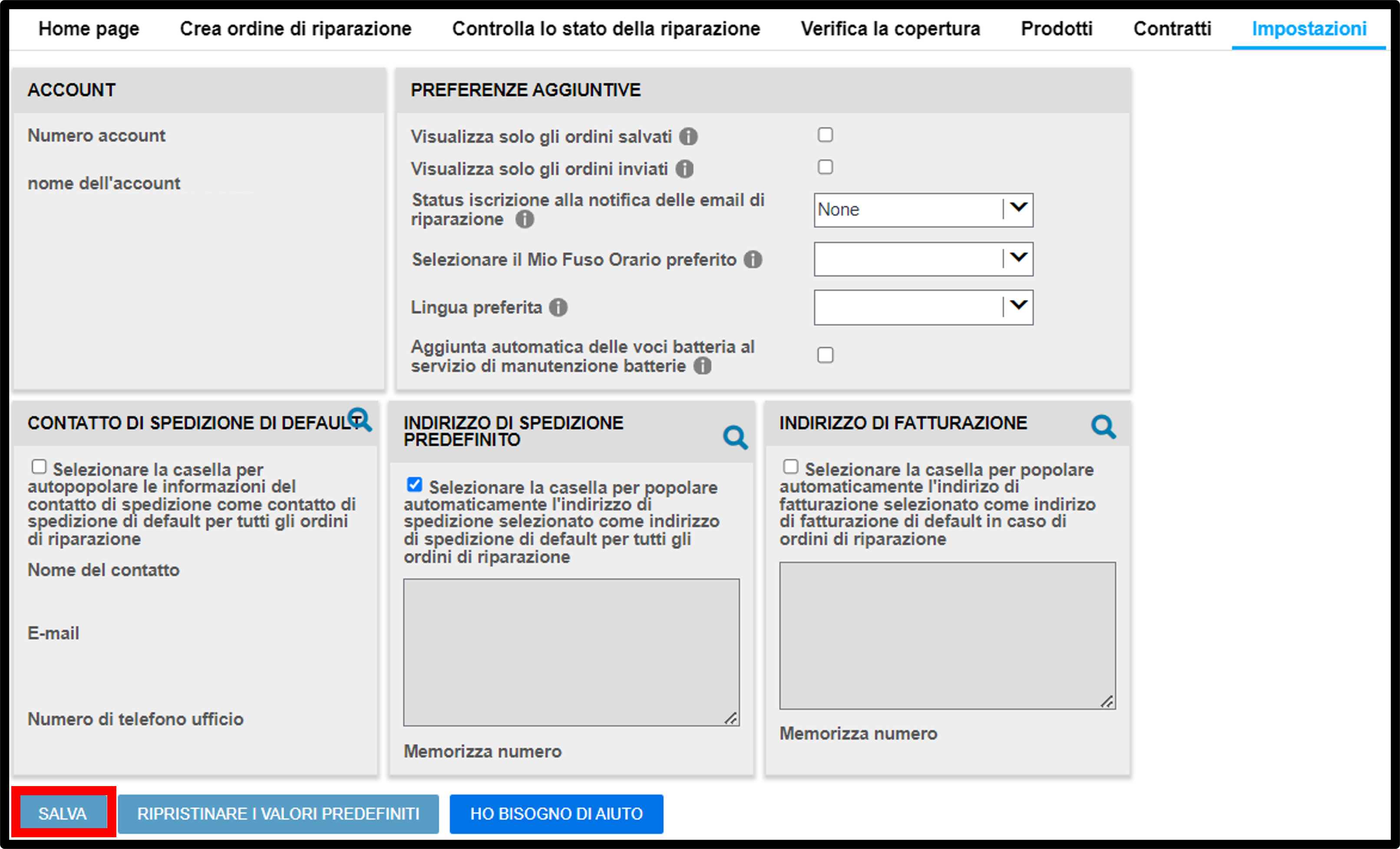 Guide alla riparazione impostazioni utente - Screenshot 12