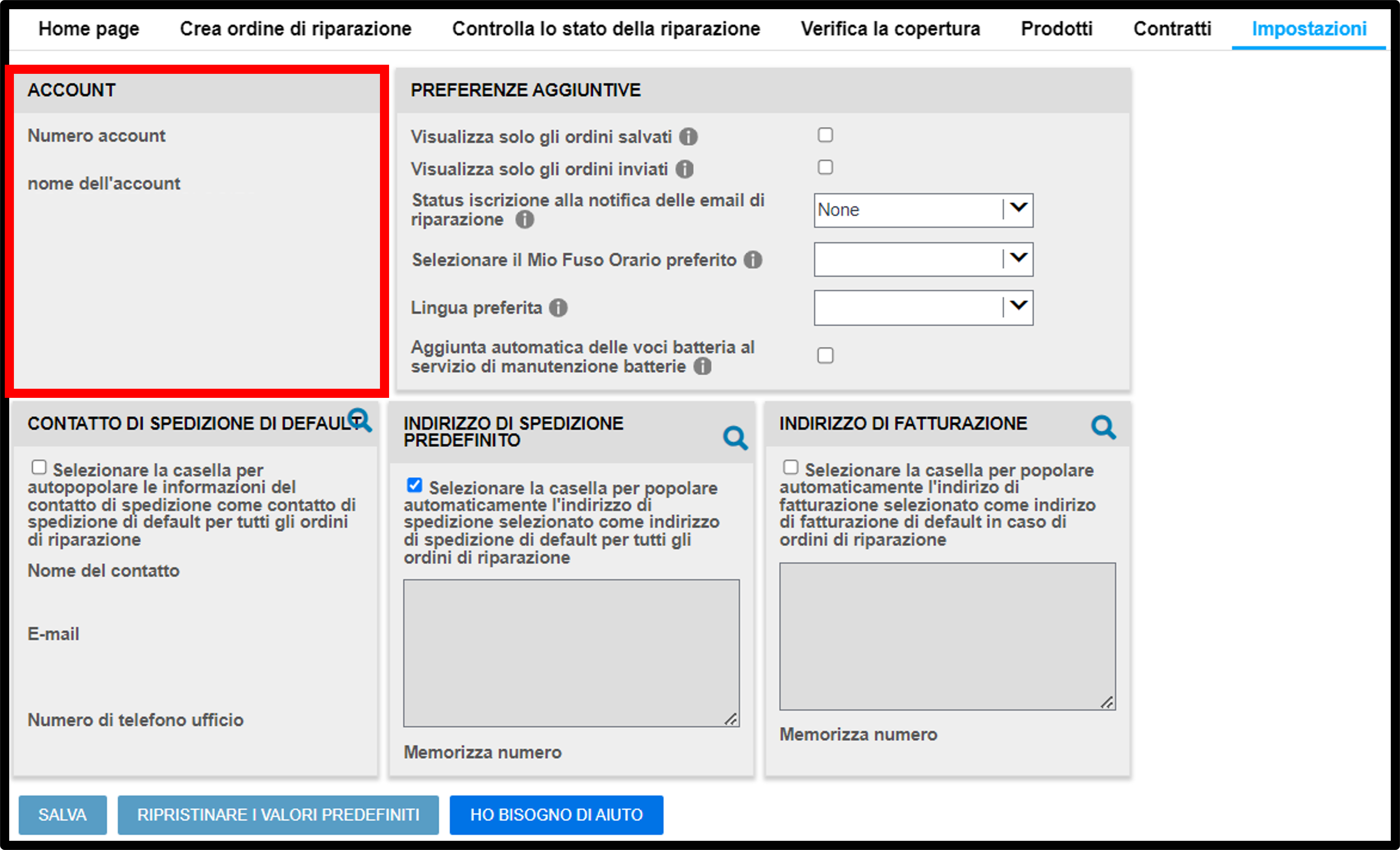 Guide alla riparazione impostazioni utente - Screenshot 2