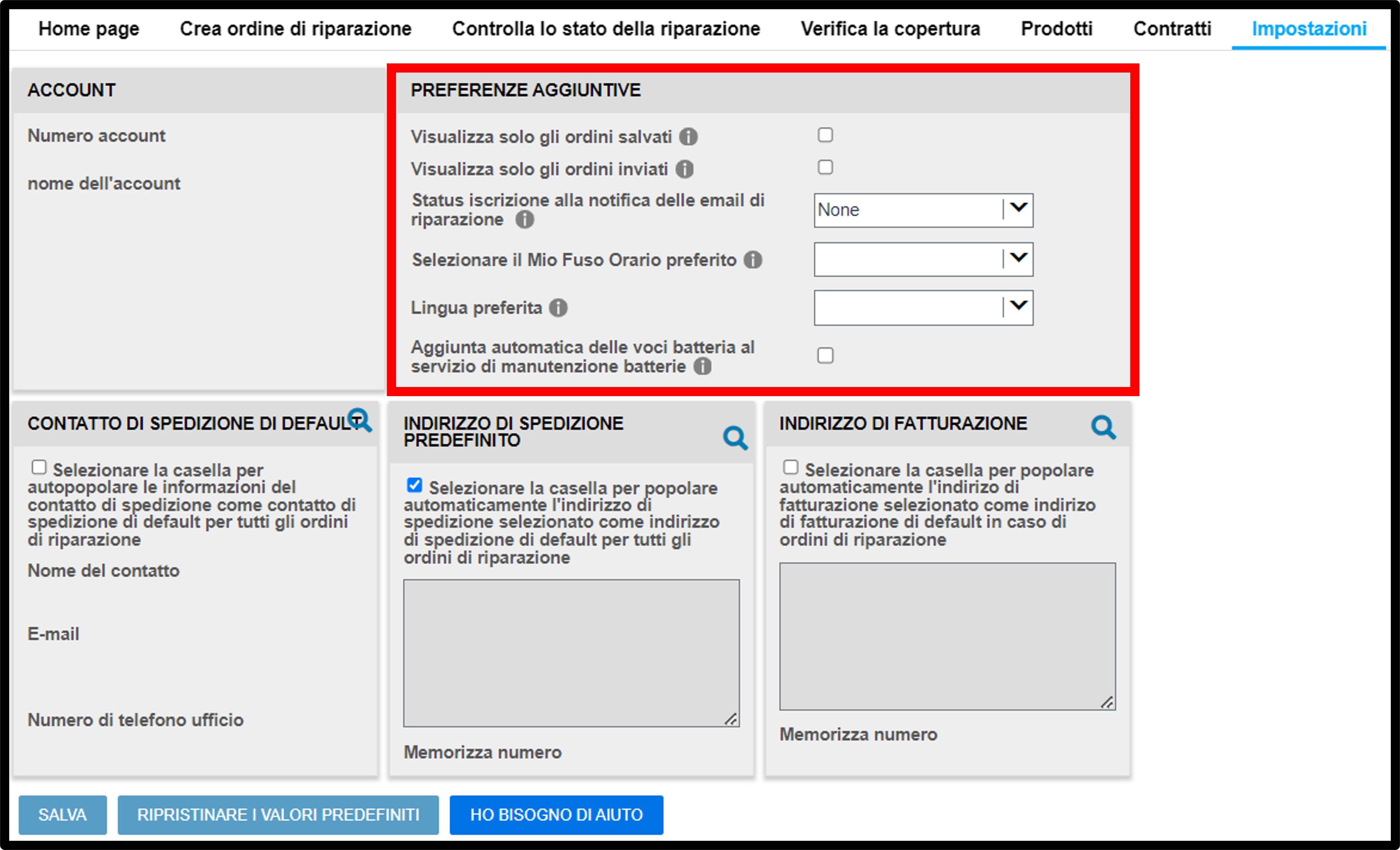 Guide alla riparazione impostazioni utente - Screenshot 4