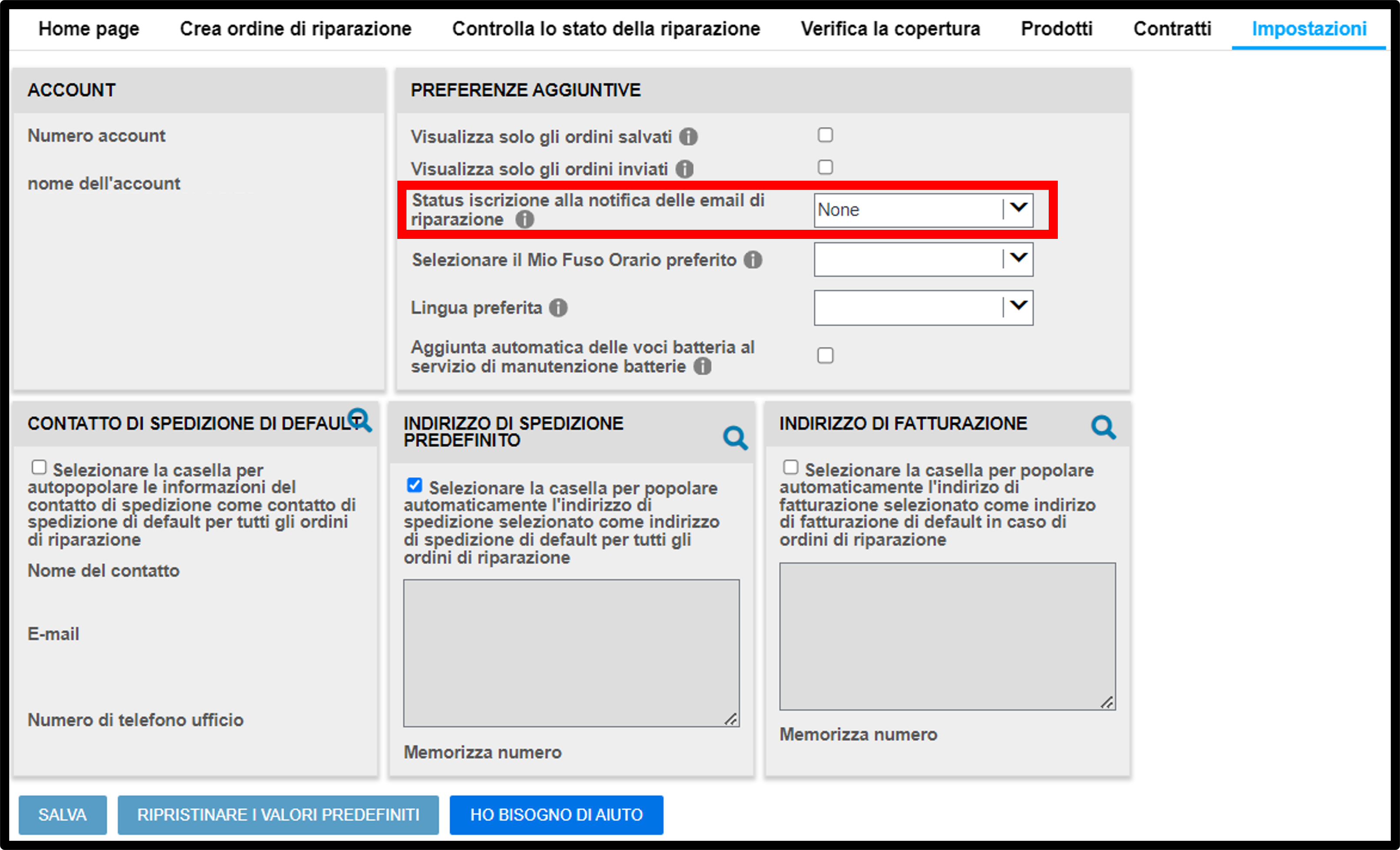 Guide alla riparazione impostazioni utente - Screenshot 6