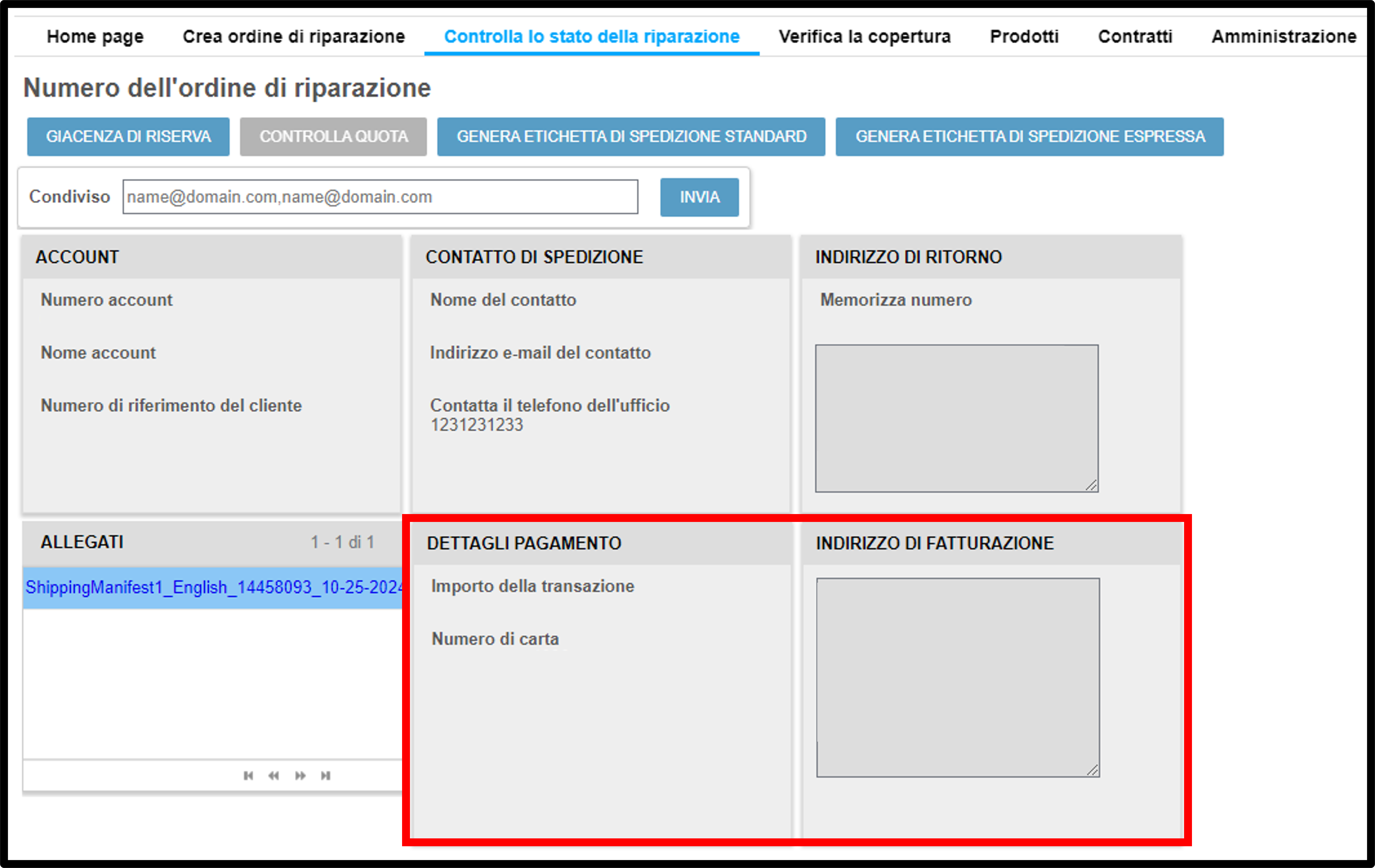 Visualizzare i dettagli della riparazione Screenshot 11