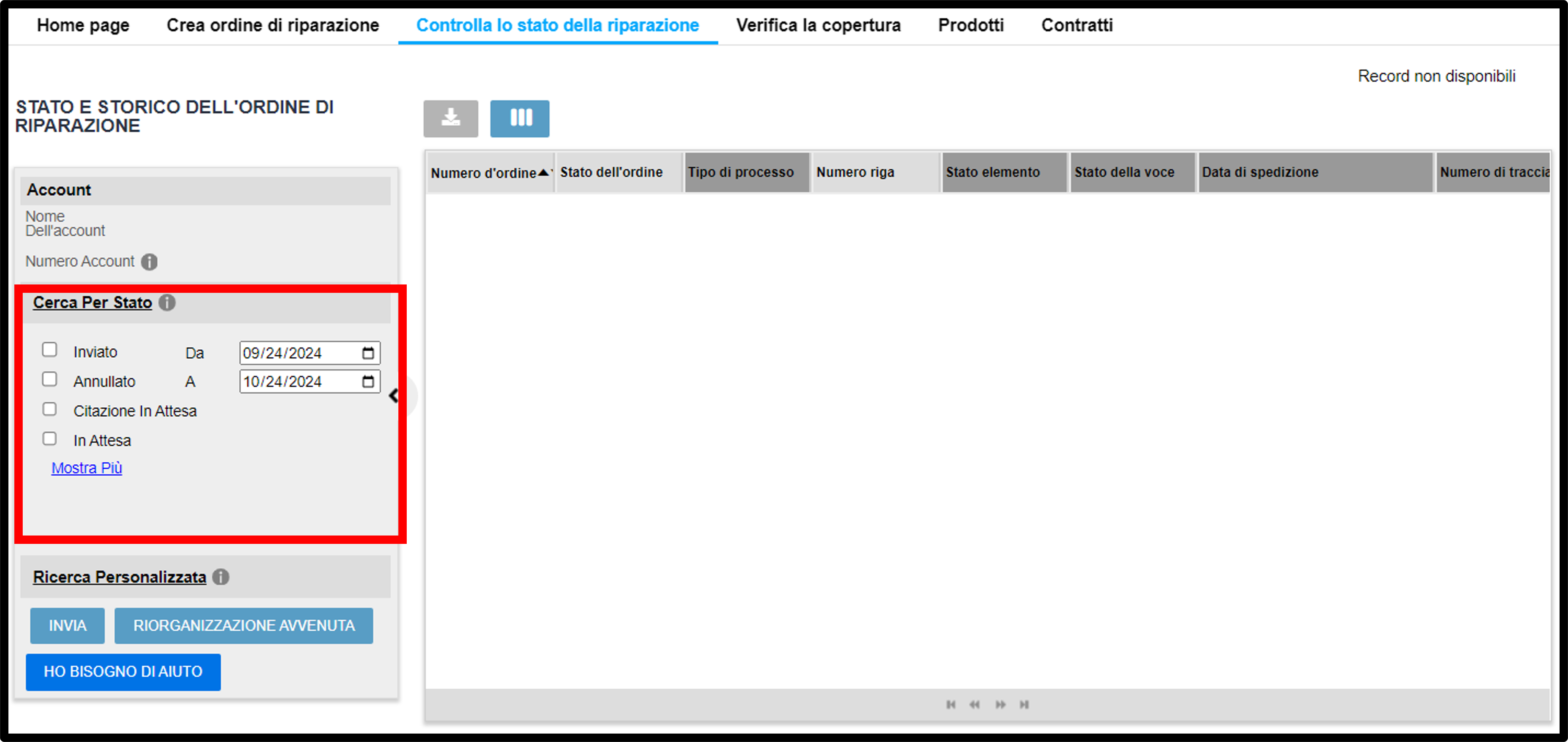 Visualizzare i dettagli della riparazione Screenshot 2