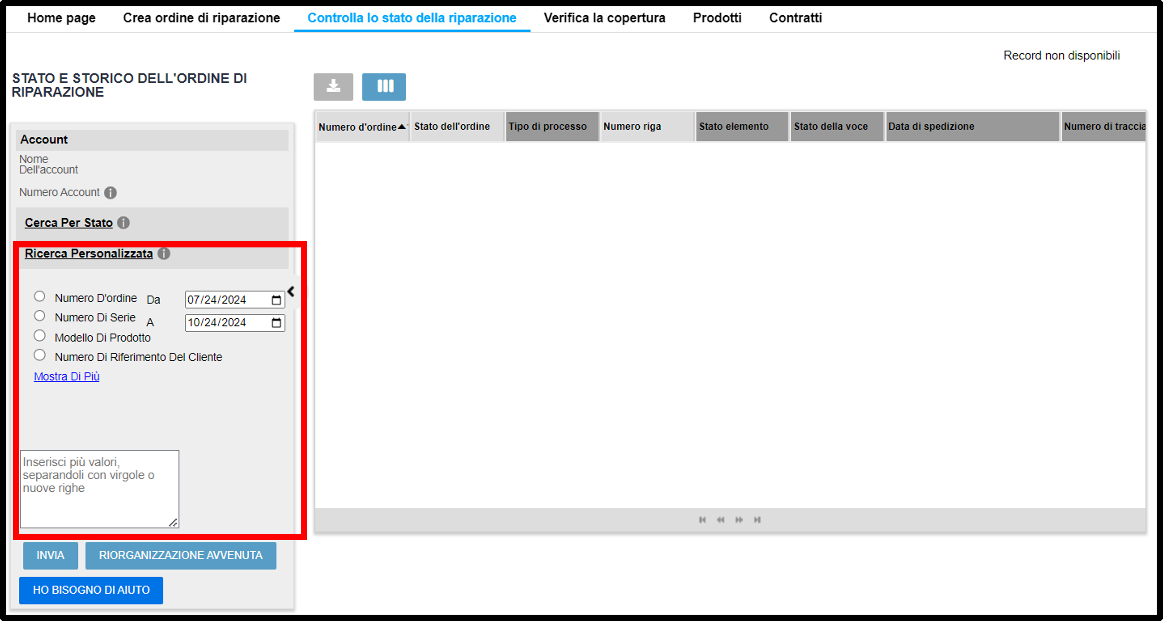 Visualizzare i dettagli della riparazione Screenshot 3