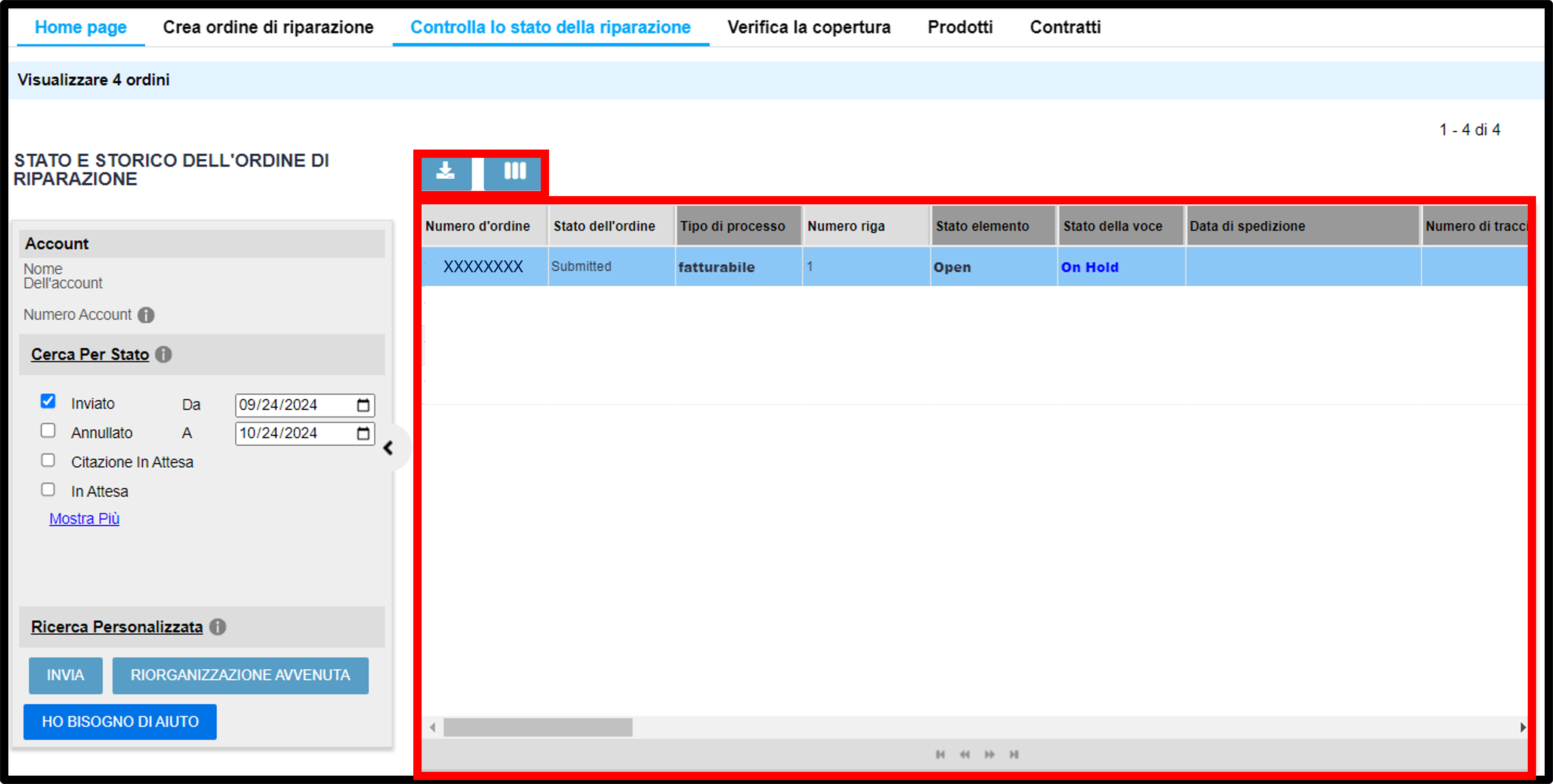 Visualizzare i dettagli della riparazione Screenshot 5