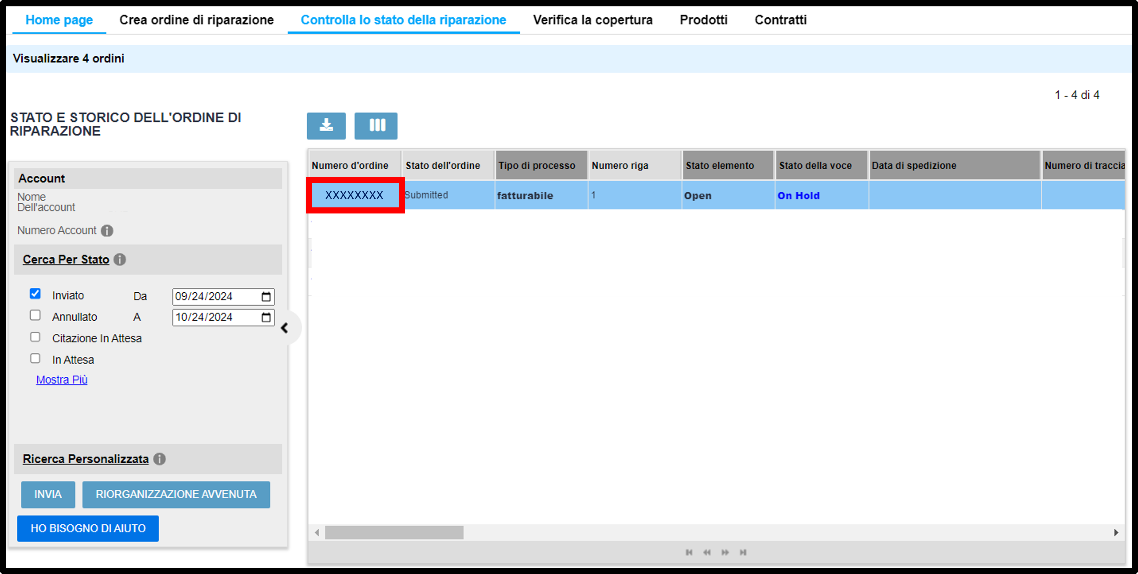 Visualizzare i dettagli della riparazione Screenshot 6