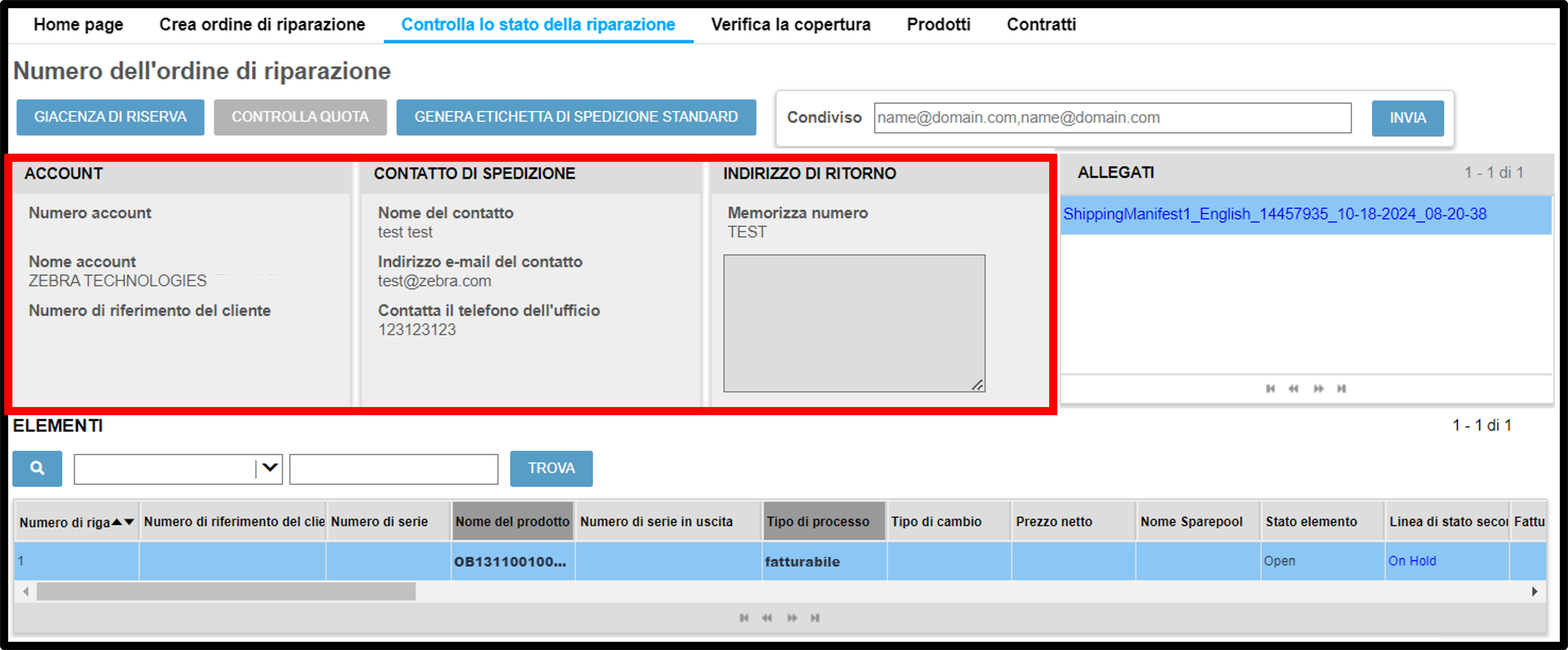 Visualizzare i dettagli della riparazione Screenshot 9