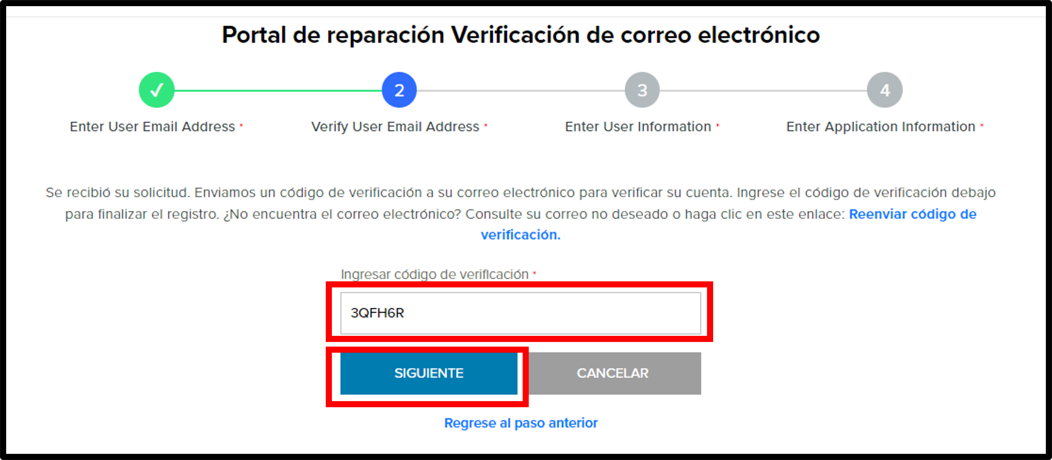 Registro de clientes, captura de pantalla 4
