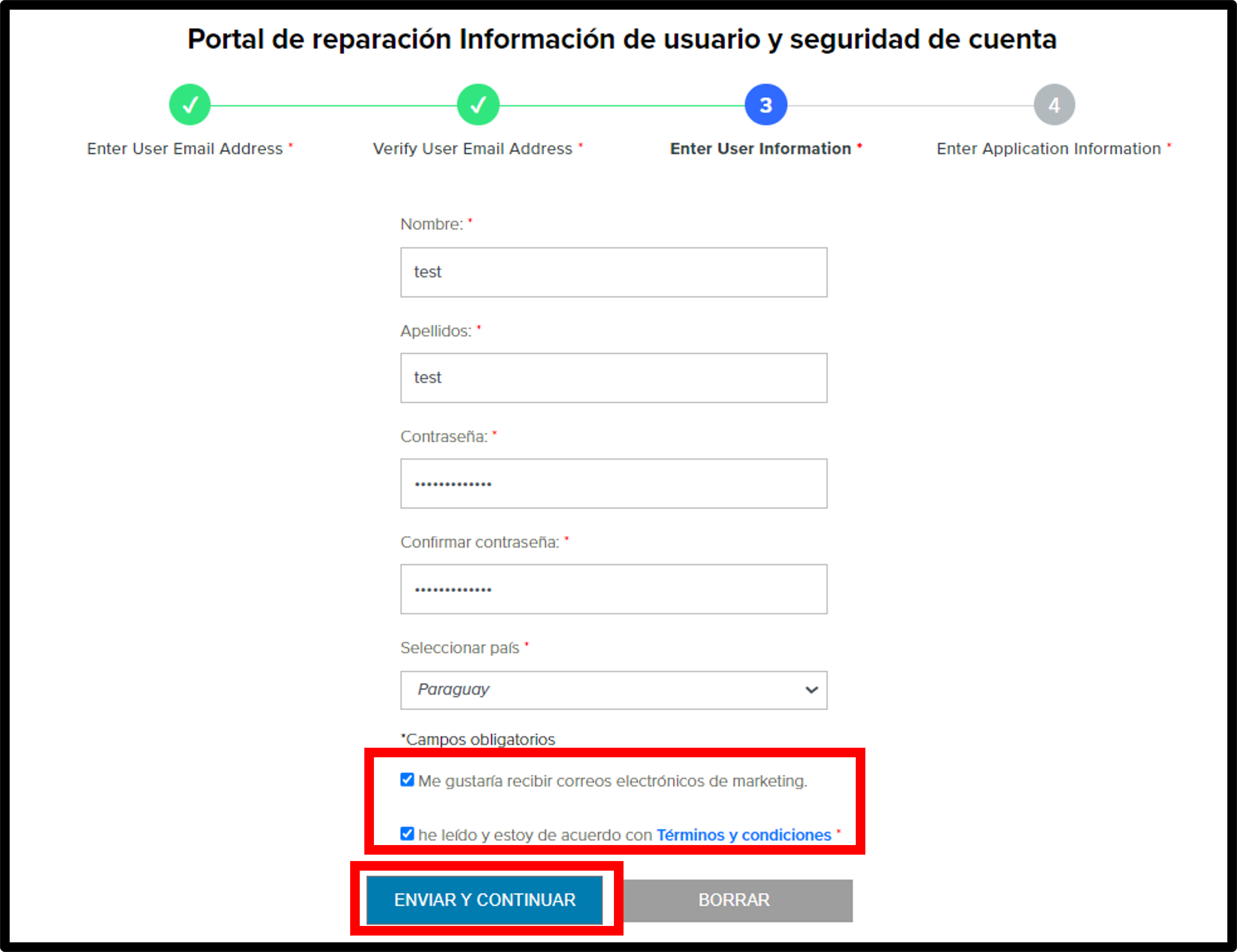 Registro de clientes, captura de pantalla 6