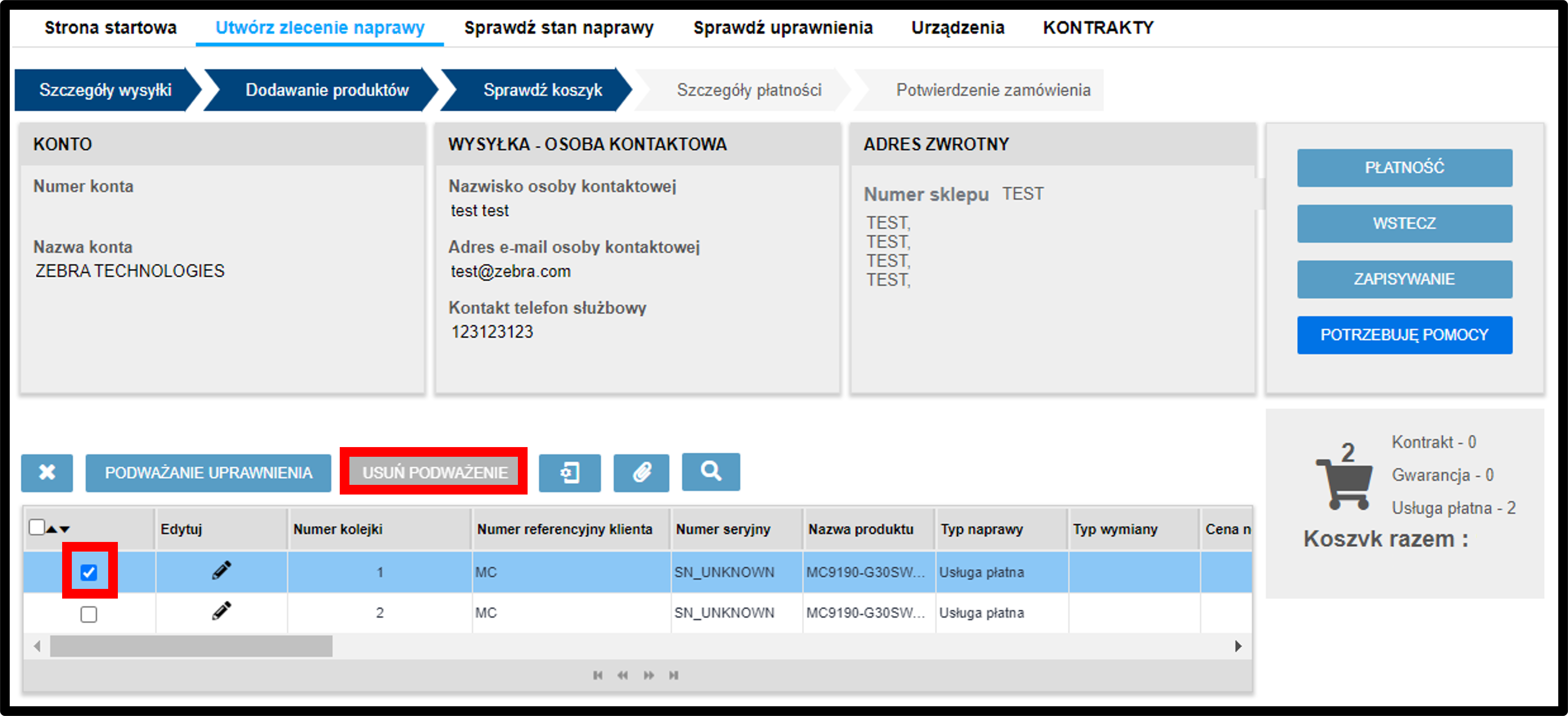 Spór dotyczący uprawnień do urządzenia – Zrzut ekranu 7