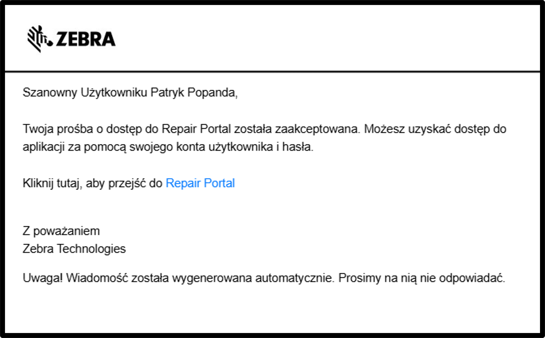 Zrzut ekranu 9 rejestracji dla klientów