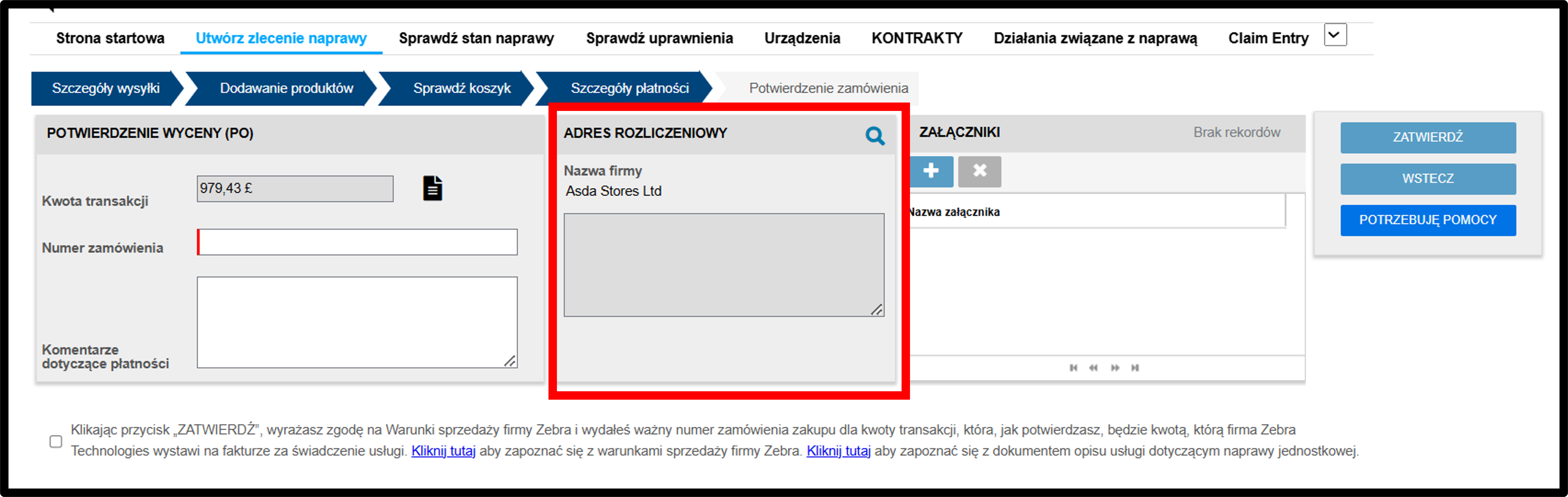 Zgłoś naprawę – Zrzut ekranu 13
