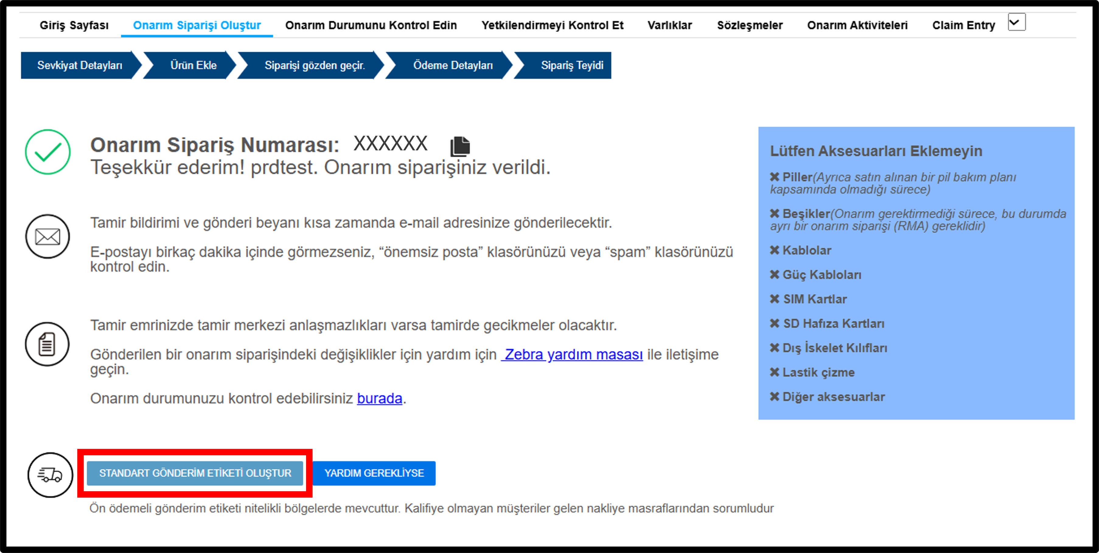 Bir Gönderim Etiketi Oluşturun Ekran Görüntüsü 1