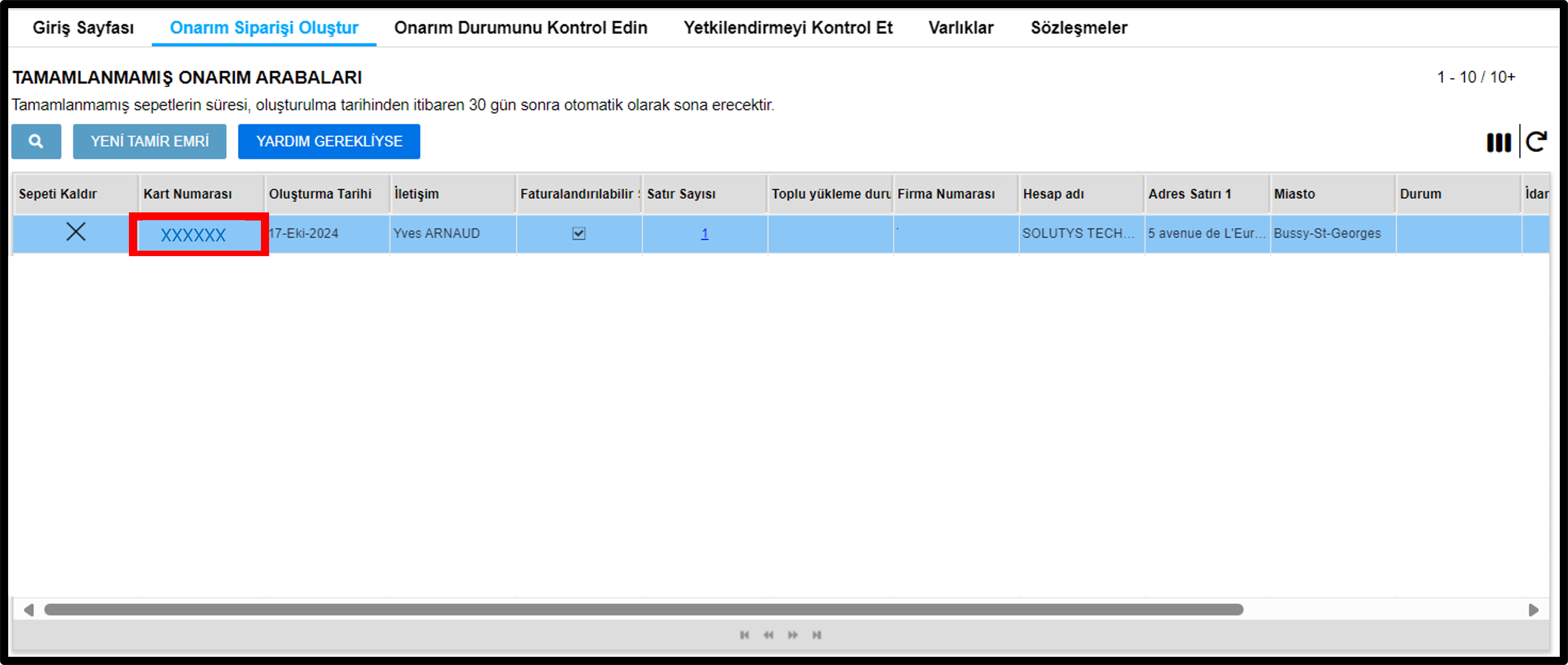 Onarım Portalına Giriş Ekran Görüntüsü 6