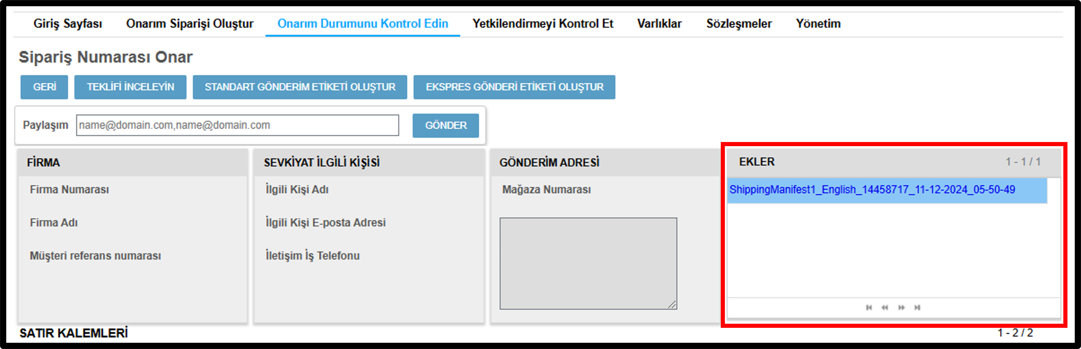 Bir Fiyat Teklifi Yönetin Ekran Görüntüsü 5