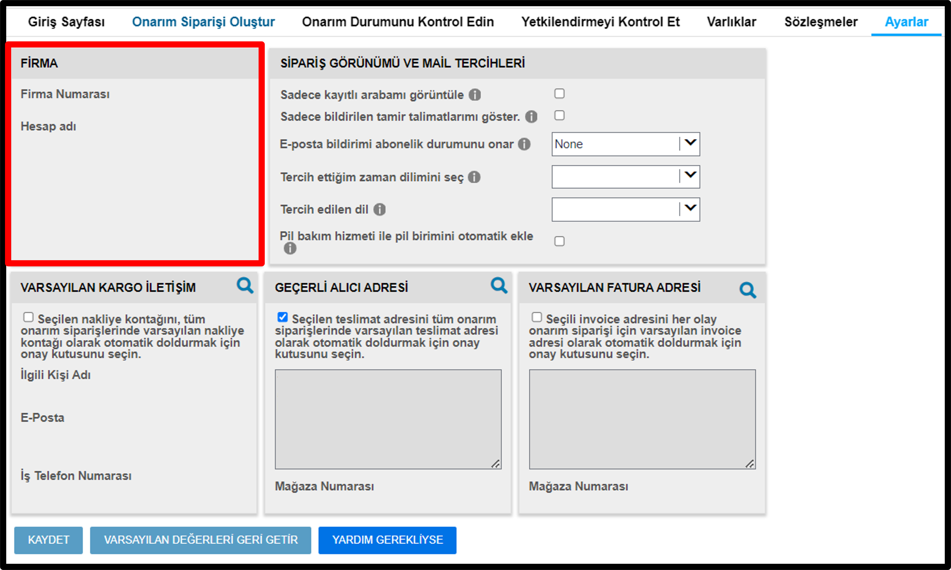 Kullanıcı Ayarları Onarım Rehberleri Ekran Görüntüsü 2